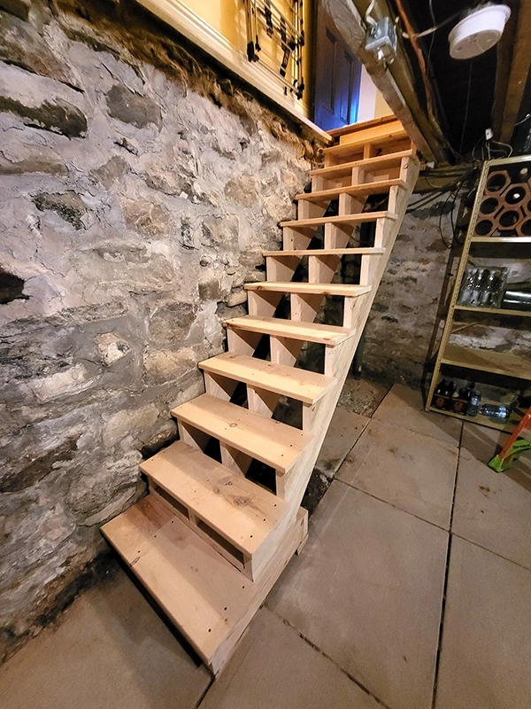 Basement staircase built during general home repair services Havelock, ON