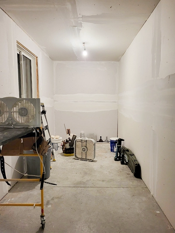 Drywall Repair and Drywall Installation Marmora – room under renovation with drywall work in progress