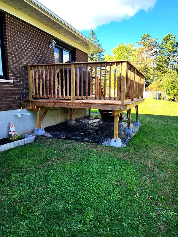Wooden deck built during general home repair services Norwood, ON
