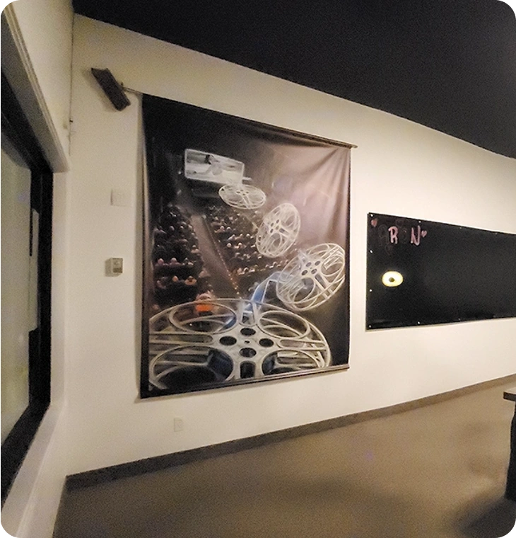 Art-themed basement renovations Marmora by Renossance featuring custom decor.